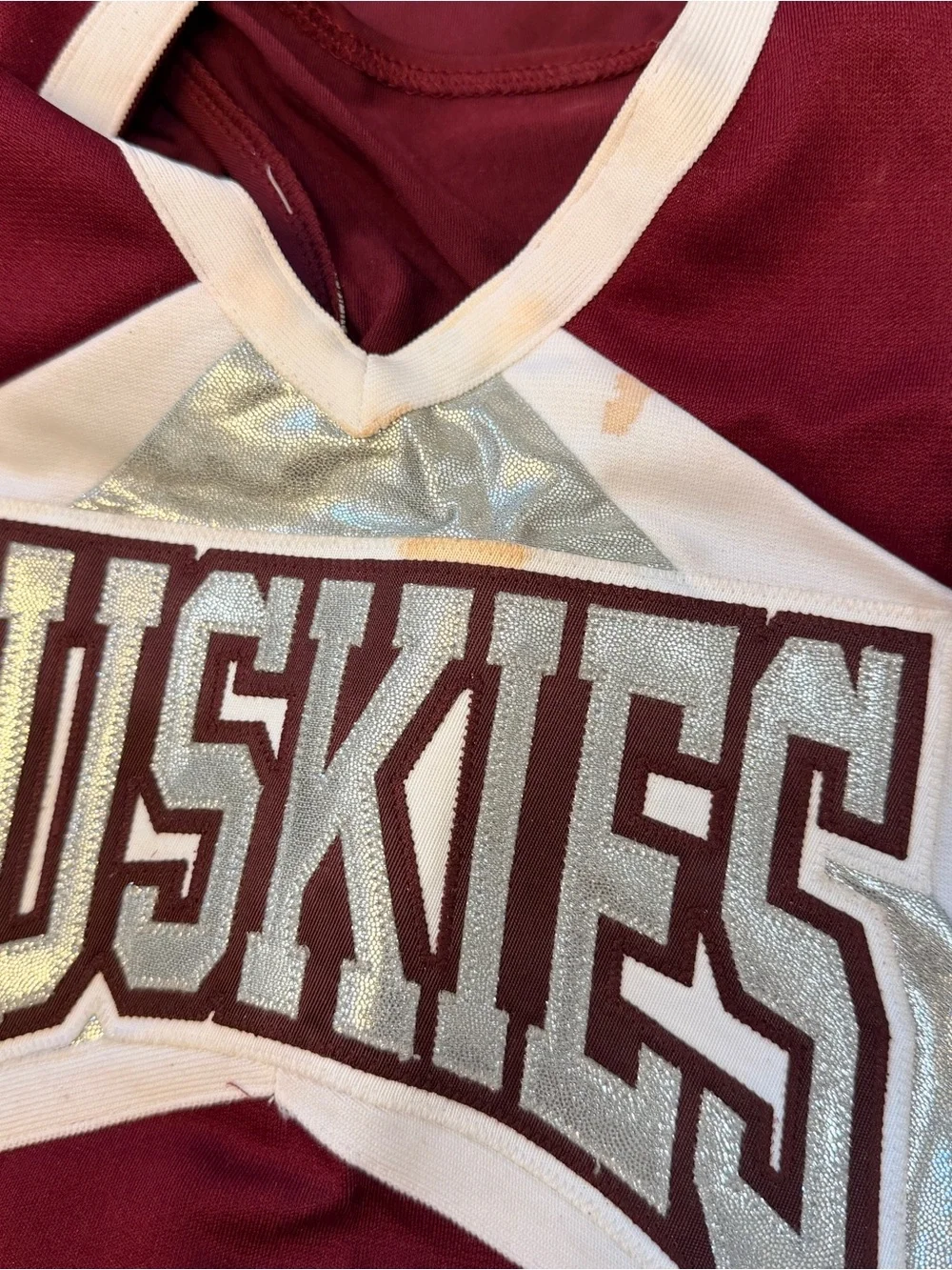 Huskies Maroon & Silver Cheerleading Set